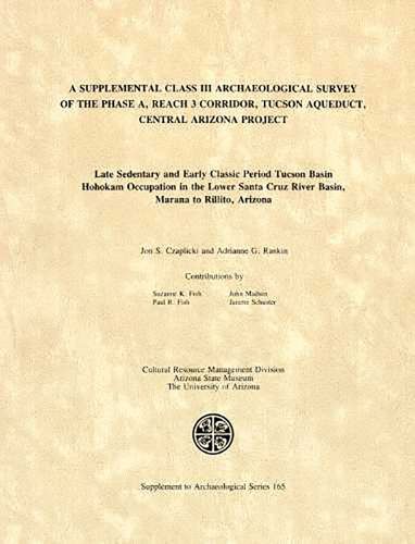 Cover image for A Supplemental Class III Archaeological Survey of the Phase A, Reach 3 Corridor, Tucson Aqueduct, Central Arizona Project