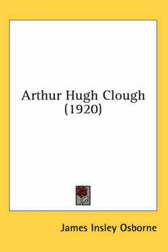 Arthur Hugh Clough (1920)