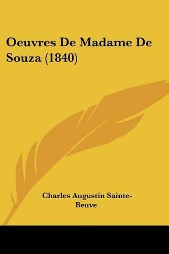 Cover image for Oeuvres de Madame de Souza (1840)