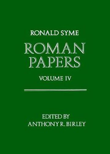 Cover image for Roman Papers: Volume IV