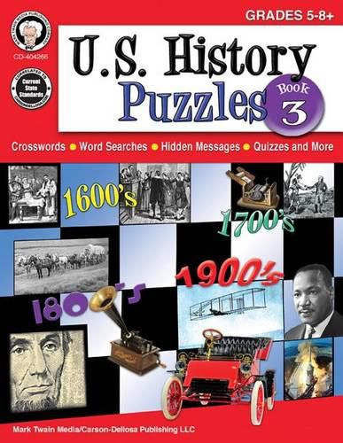 Cover image for U.S. History Puzzles, Book 3, Grades 5 - 8