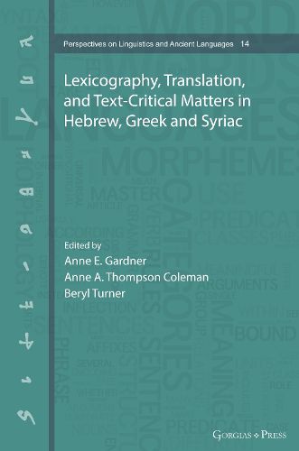 Cover image for Selected Studies in Ancient Language Lexicography, Linguistics and Translation