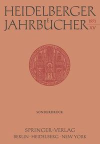 Cover image for Heidelberger Jahrbucher