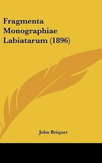 Cover image for Fragmenta Monographiae Labiatarum (1896)