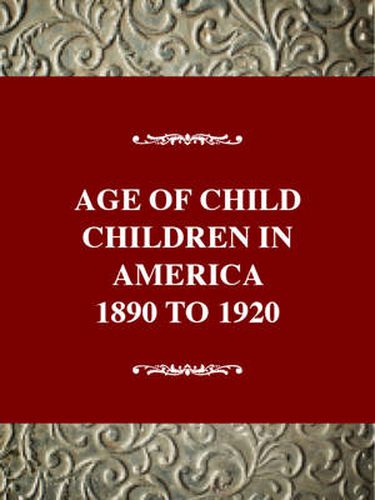 Cover image for The Age of the Child: Children in America, 1890-1920