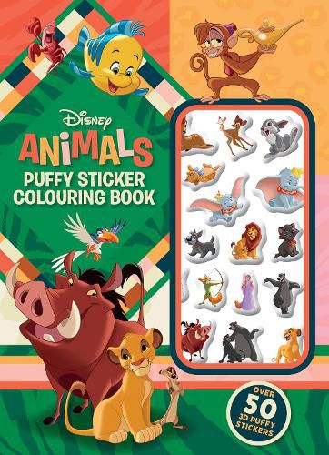 Cover image for Disney Animals: Puffy Sticker Colouring Book (Starring The Lion King)