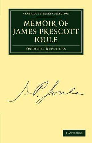 Cover image for Memoir of James Prescott Joule