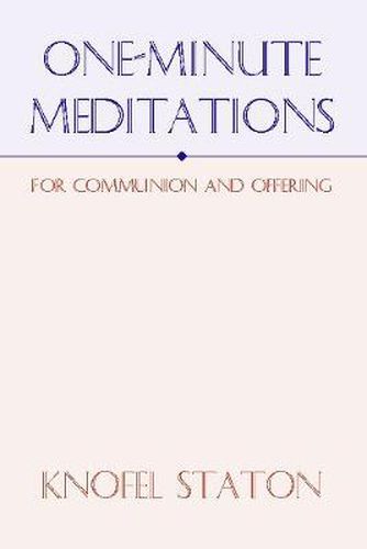 Cover image for One Minute Meditations