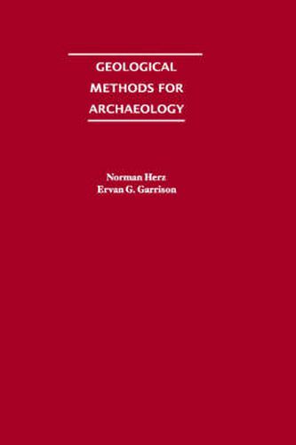 Cover image for Geological Methods for Archaeology