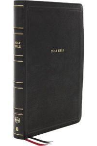 Cover image for NKJV Holy Bible, Giant Print Center-Column Reference Bible, Deluxe Black Leathersoft, 72,000+ Cross References, Red Letter, Comfort Print: New King James Version