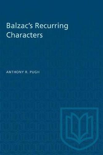 Cover image for Balzac's Recurring Characters