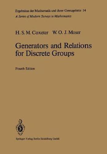 Cover image for Generators and Relations for Discrete Groups