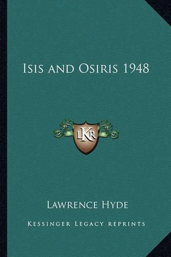 Cover image for Isis and Osiris 1948