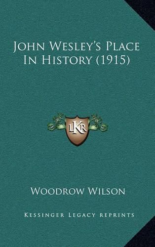 Cover image for John Wesley's Place in History (1915)