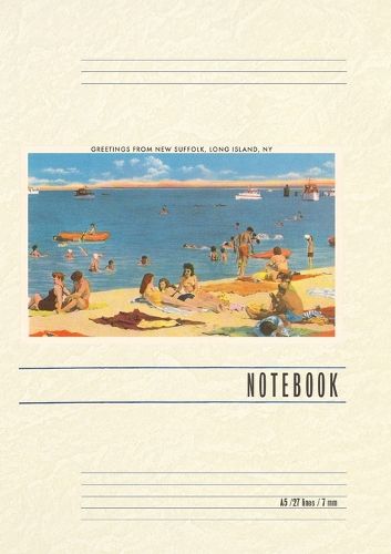 Cover image for Vintage Lined Notebook Greetings from New Suffolk, Long Island, New York