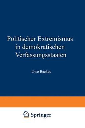 Cover image for Politischer Extremismus in Demokratischen Verfassungsstaaten