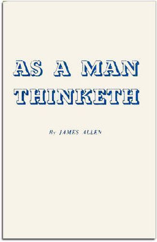 Cover image for As a Man Thinketh