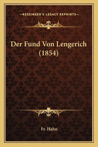 Cover image for Der Fund Von Lengerich (1854)
