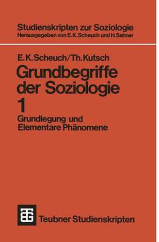 Cover image for Grundbegriffe Der Soziologie: Grundlegung Und Elementare Phanomene