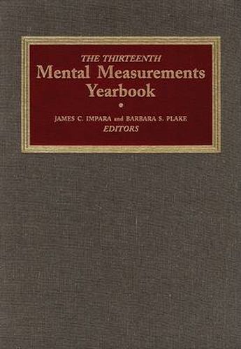 The Thirteenth Mental Measurements Yearbook