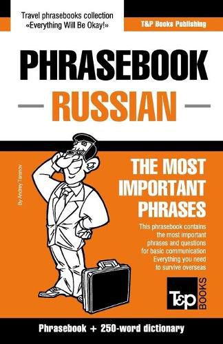 Cover image for English-Russian phrasebook and 250-word mini dictionary