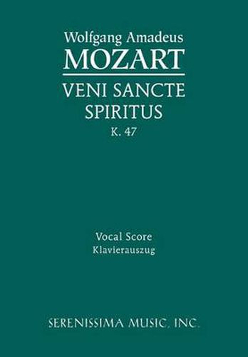 Cover image for Veni Sancte Spiritus, K.47: Vocal Score