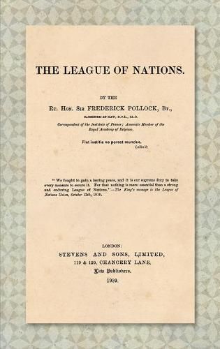 Cover image for The League of Nations [1920]