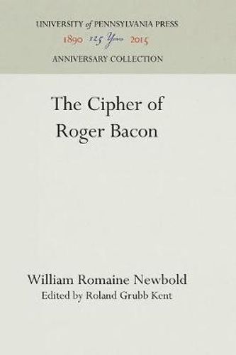 Cover image for The Cipher of Roger Bacon