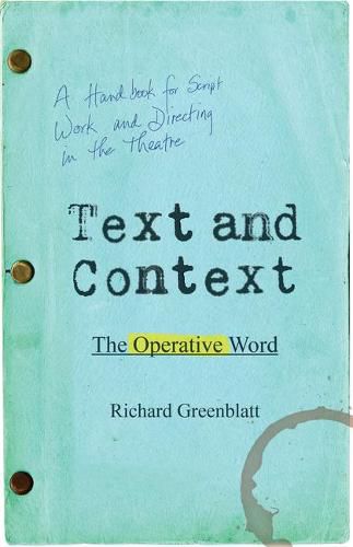 Cover image for Text and Context: The Operative Word