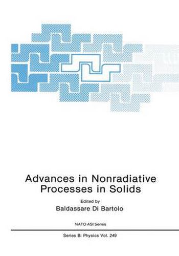 Cover image for Advances in Nonradiative Processes in Solids
