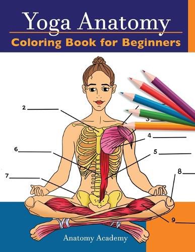 Cover image for Yoga Anatomy Coloring Book for Beginners: 50+ Incredibly Detailed Self-Test Beginner Yoga Poses Color workbook Perfect Gift for Yoga Instructors, Teachers & Enthusiasts