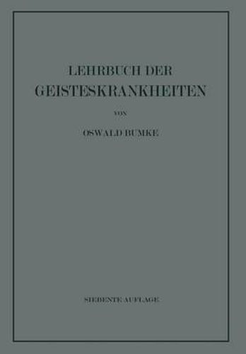 Lehrbuch der Geisteskrankheiten