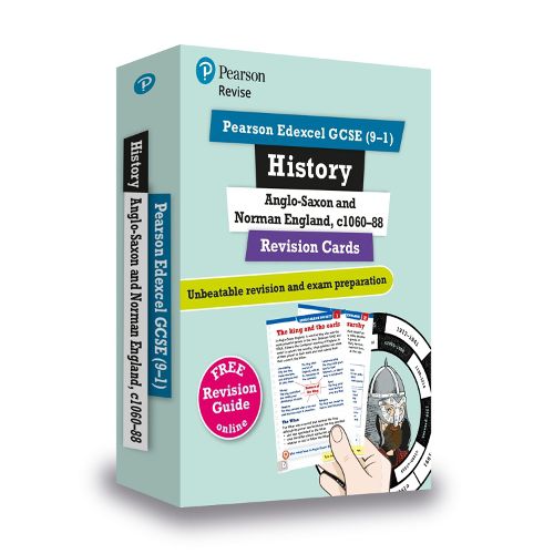 Pearson REVISE Edexcel GCSE (9-1) History Anglo-Saxon & Norman England Revision Cards: for home learning, 2022 and 2023 assessments and exams