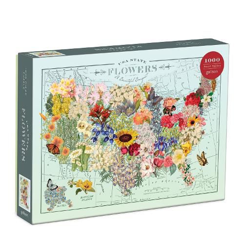 Cover image for Wendy Gold USA State Flowers 1000 Piece Puzzle
