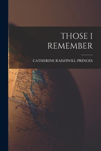 Cover image for Those I Remember