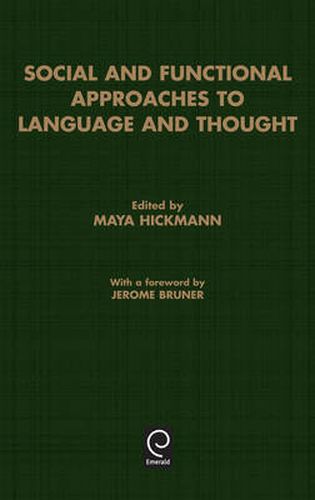 Cover image for Social and Functional Approaches to Language and Thought