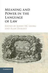 Cover image for Meaning and Power in the Language of Law
