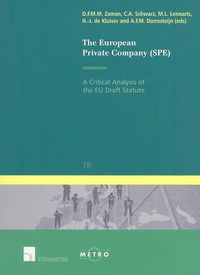 Cover image for The European Private Company (SPE): A Critical Analysis of the EU Draft Statute