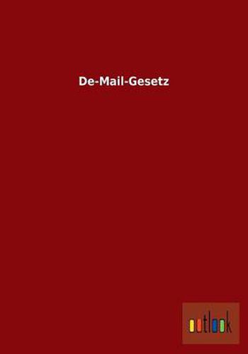 Cover image for de-Mail-Gesetz