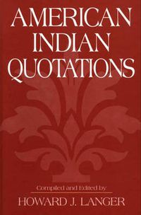 Cover image for American Indian Quotations