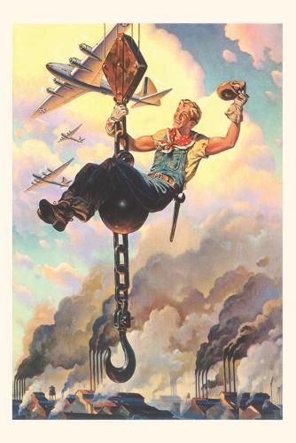 Cover image for Vintage Journal Cowboy Construction Worker on Hook