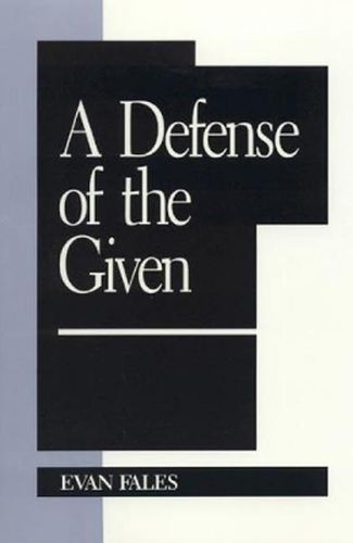 Cover image for A Defense of the Given