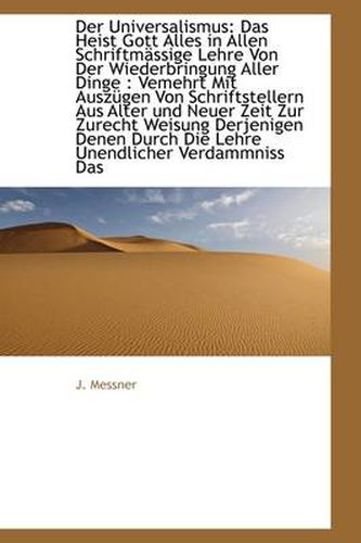 Cover image for Der Universalismus