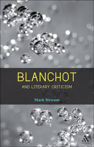 Cover image for Blanchot and Literary Criticism