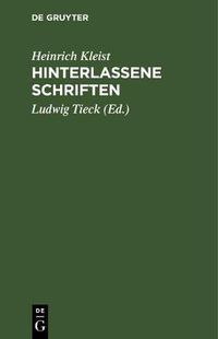 Cover image for Hinterlassene Schriften