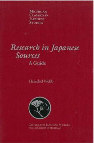 Cover image for Research in Japanese Sources: A Guide