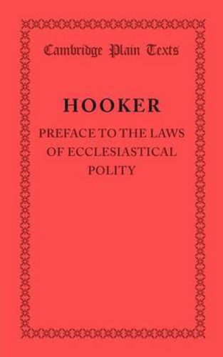 Cover image for Preface to the Laws of Ecclesiastical Polity