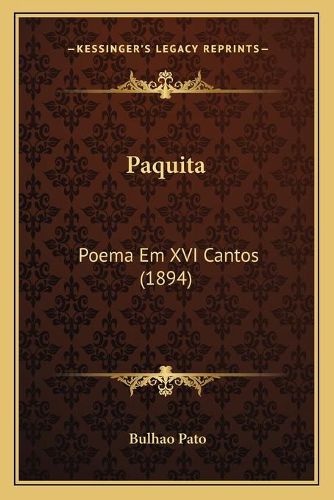Cover image for Paquita: Poema Em XVI Cantos (1894)