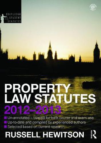 Cover image for Property Law Statutes 2012-2013