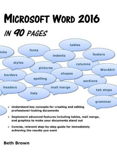 Cover image for Microsoft Word 2016 in 90 Pages